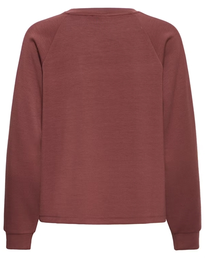 Fransa - FRAurora Sweatshirt - Rum W. White Contrast